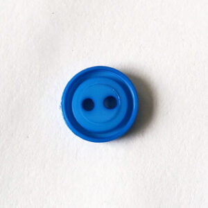 Blauw knoopje met een doorsnede van 10 mm