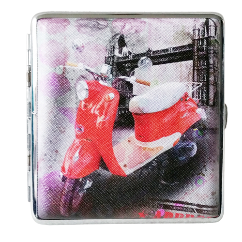 Sigarettenkoker met rood/witte scooter
