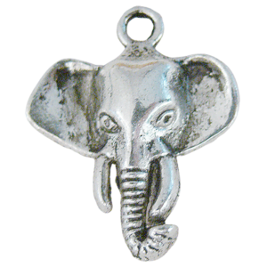Mooie metalen olifantenkop bedel
