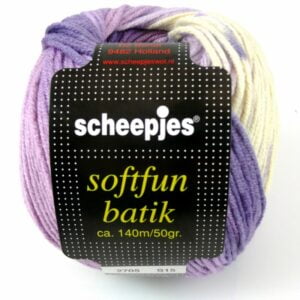 Scheepjes Softfun Batik 2705 - paars lila crème